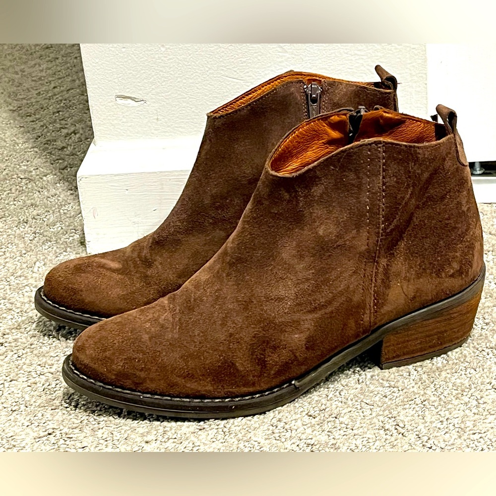 Brown Suede Ankle Boots